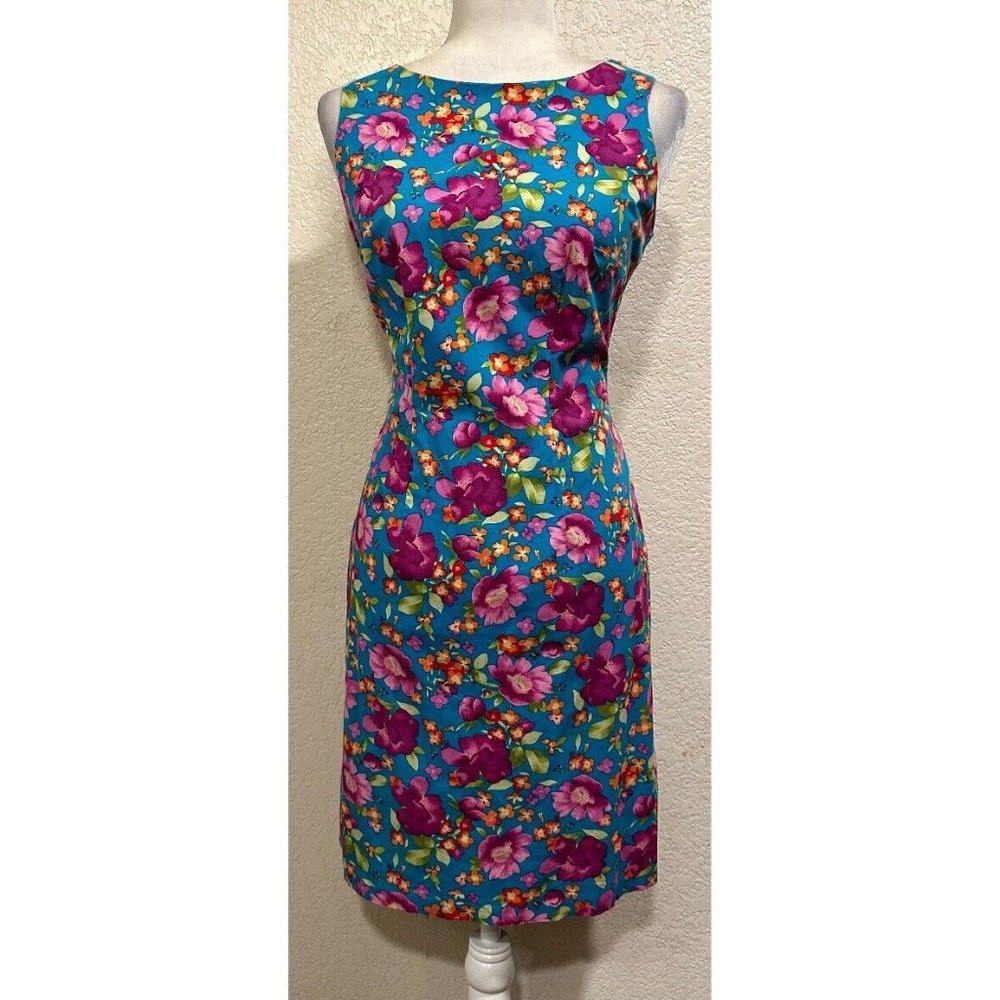 CDC Vintage 90s Floral Bodycon Blue Dress